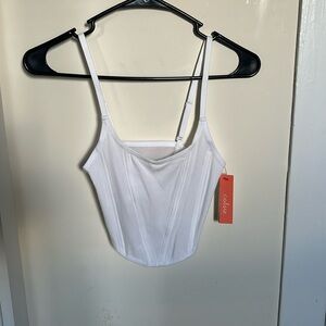 Colsie white corset, brand new with tags, size small